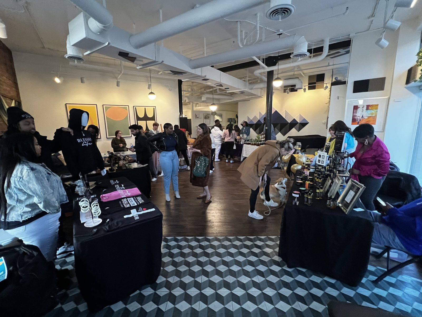 Market day with vendor booths